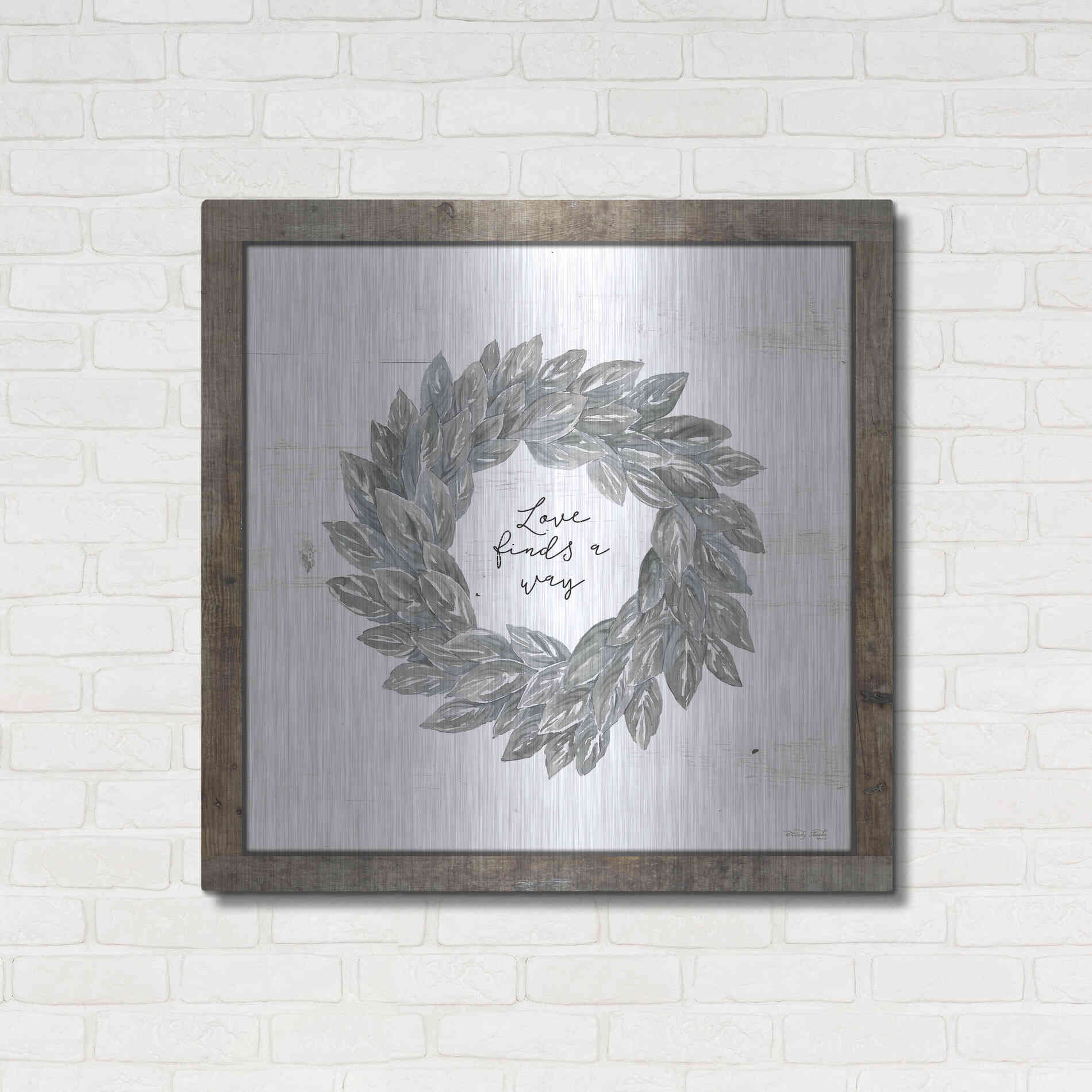 Luxe Metal Art 'Love Finds a Way' by Cindy Jacobs, Metal Wall Art,36x36