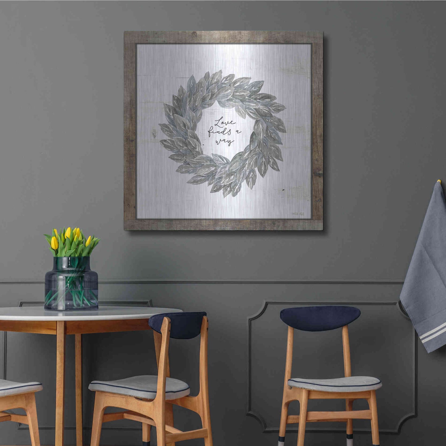 Luxe Metal Art 'Love Finds a Way' by Cindy Jacobs, Metal Wall Art,36x36