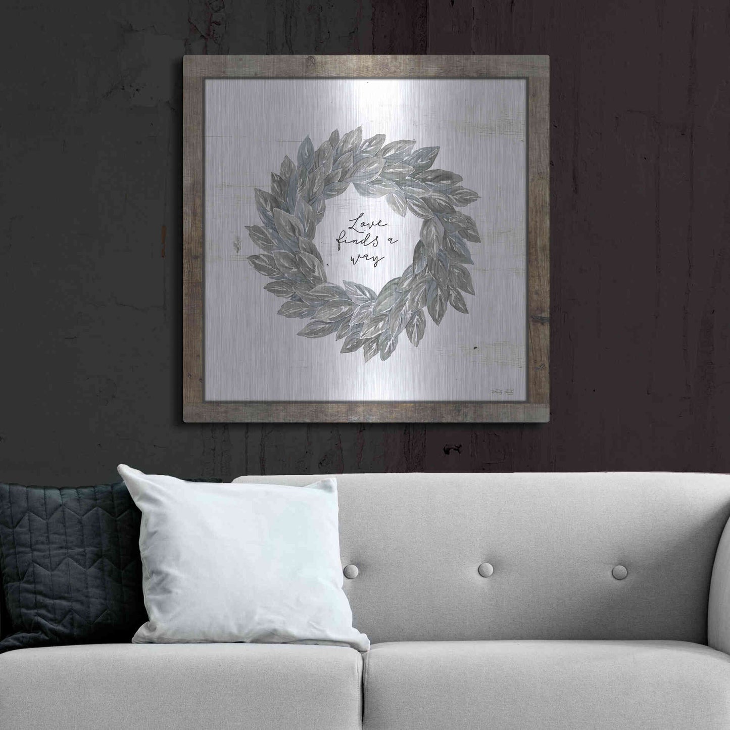 Luxe Metal Art 'Love Finds a Way' by Cindy Jacobs, Metal Wall Art,36x36