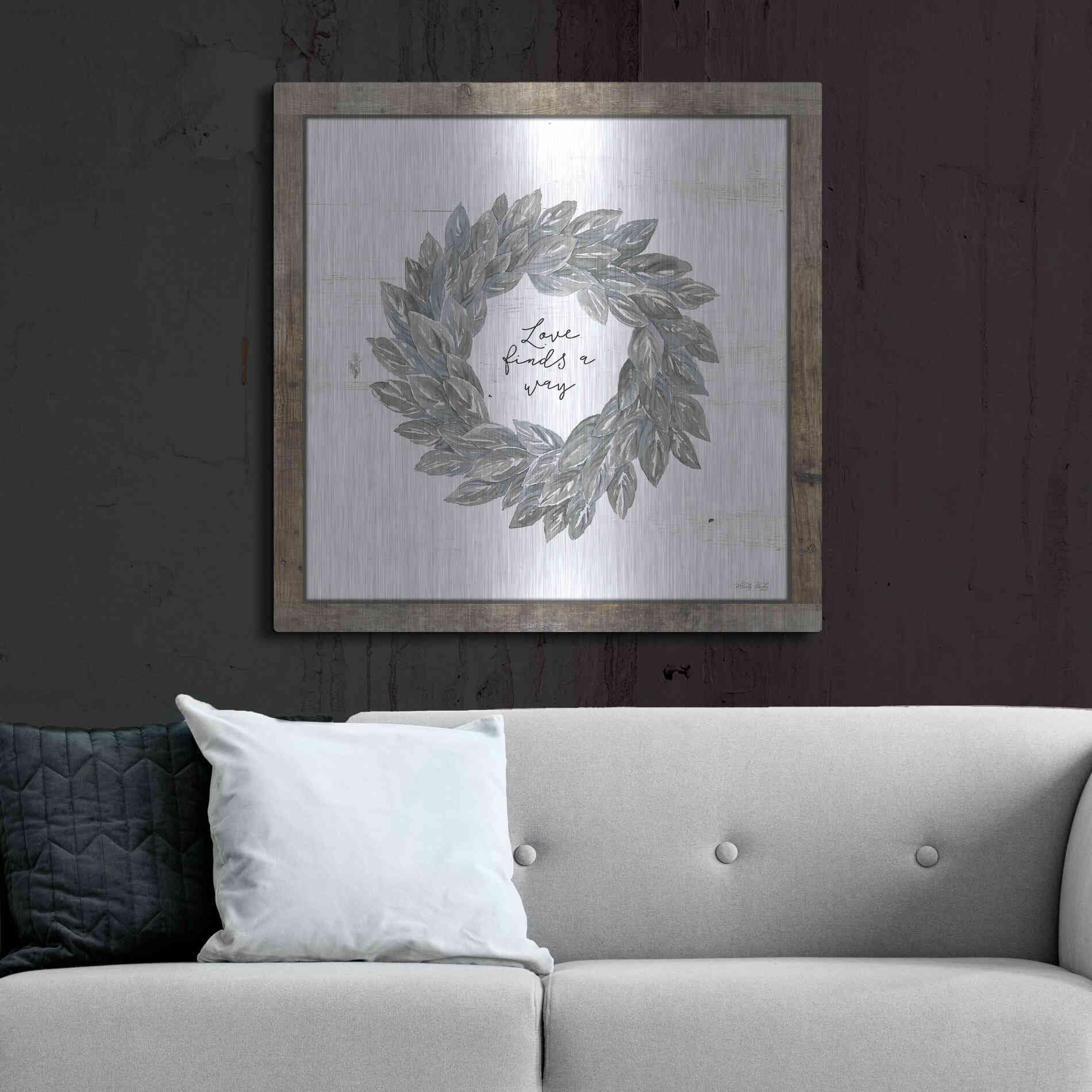 Luxe Metal Art 'Love Finds a Way' by Cindy Jacobs, Metal Wall Art,36x36