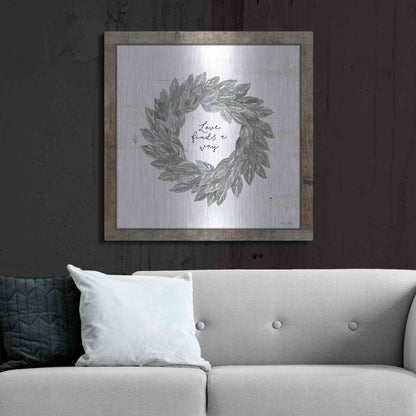 Luxe Metal Art 'Love Finds a Way' by Cindy Jacobs, Metal Wall Art,36x36