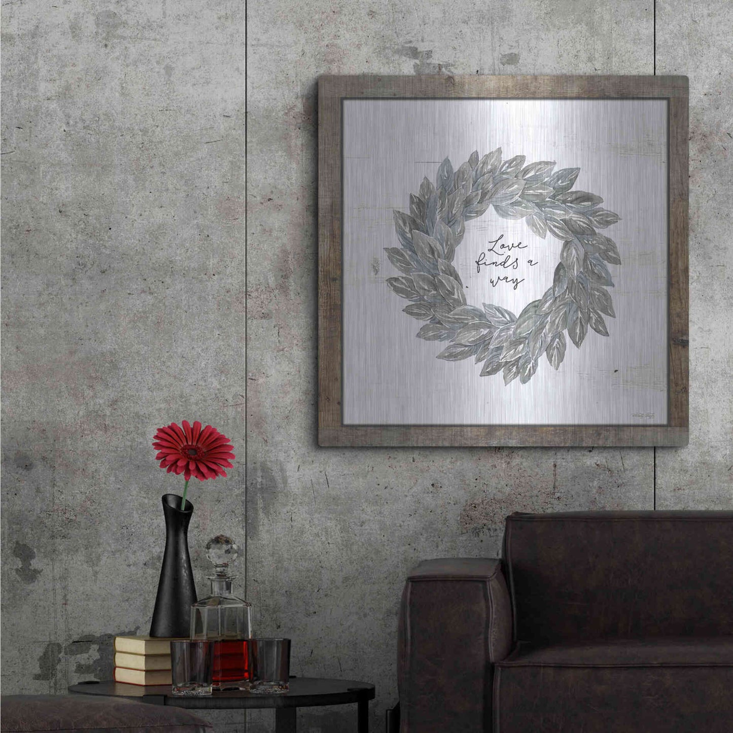Luxe Metal Art 'Love Finds a Way' by Cindy Jacobs, Metal Wall Art,36x36