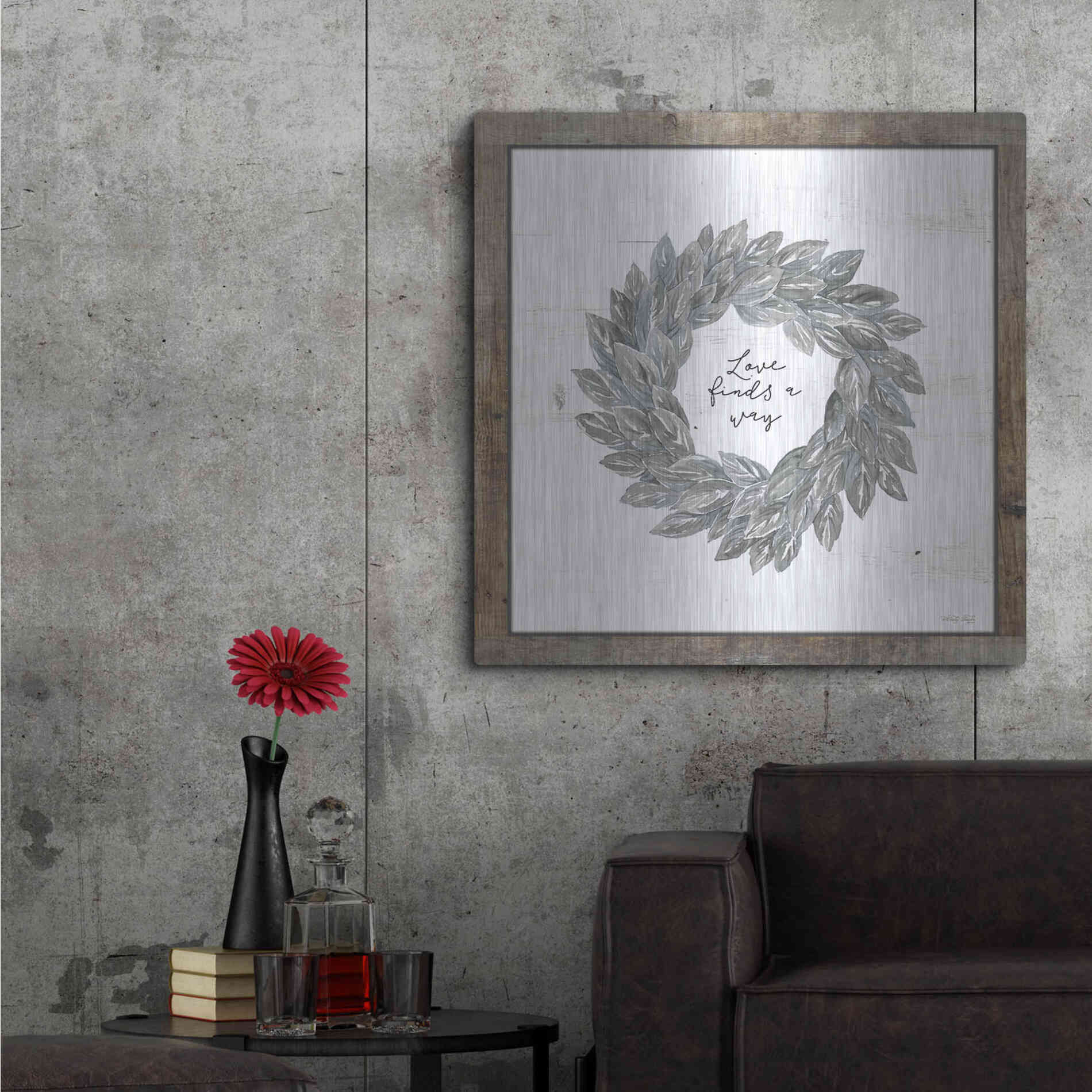 Luxe Metal Art 'Love Finds a Way' by Cindy Jacobs, Metal Wall Art,36x36