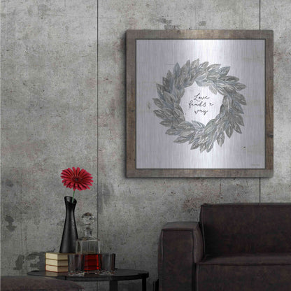 Luxe Metal Art 'Love Finds a Way' by Cindy Jacobs, Metal Wall Art,36x36