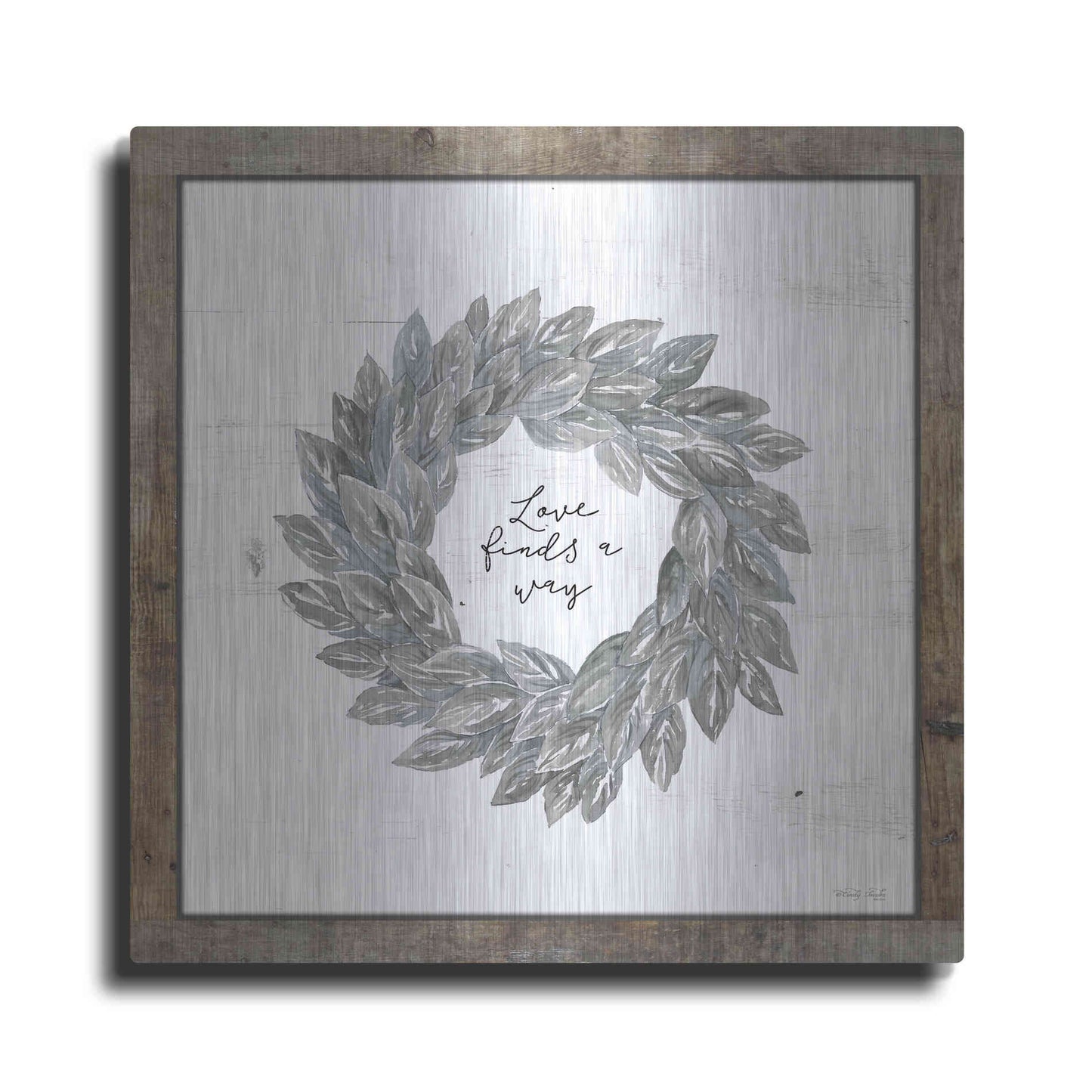 Luxe Metal Art 'Love Finds a Way' by Cindy Jacobs, Metal Wall Art