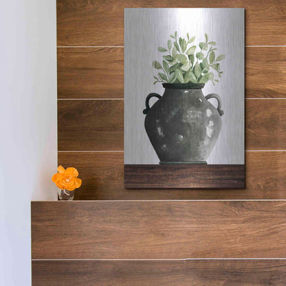 Luxe Metal Art 'Black Pot' by Cindy Jacobs, Metal Wall Art,12x16