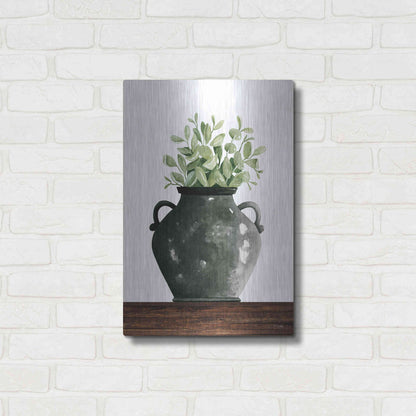 Luxe Metal Art 'Black Pot' by Cindy Jacobs, Metal Wall Art,16x24