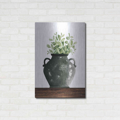 Luxe Metal Art 'Black Pot' by Cindy Jacobs, Metal Wall Art,24x36