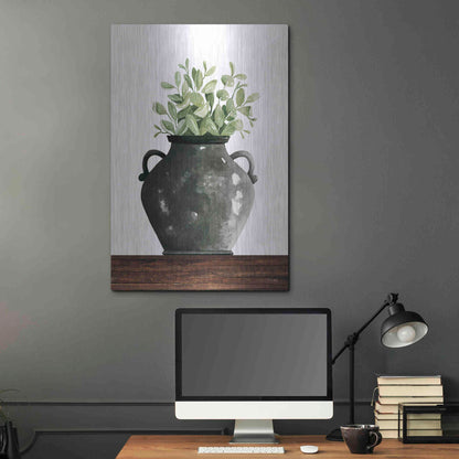 Luxe Metal Art 'Black Pot' by Cindy Jacobs, Metal Wall Art,24x36