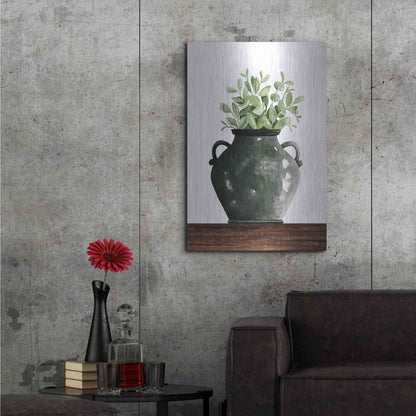 Luxe Metal Art 'Black Pot' by Cindy Jacobs, Metal Wall Art,24x36