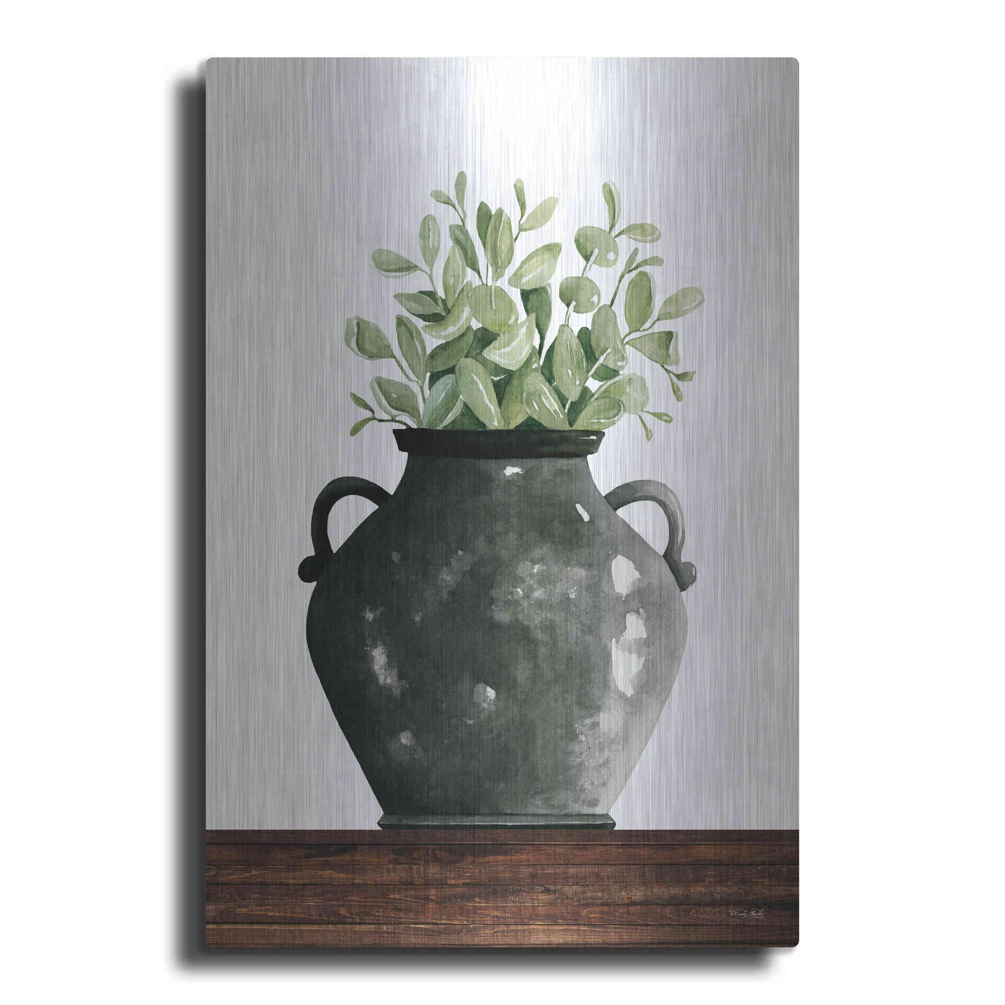 Luxe Metal Art 'Black Pot' by Cindy Jacobs, Metal Wall Art