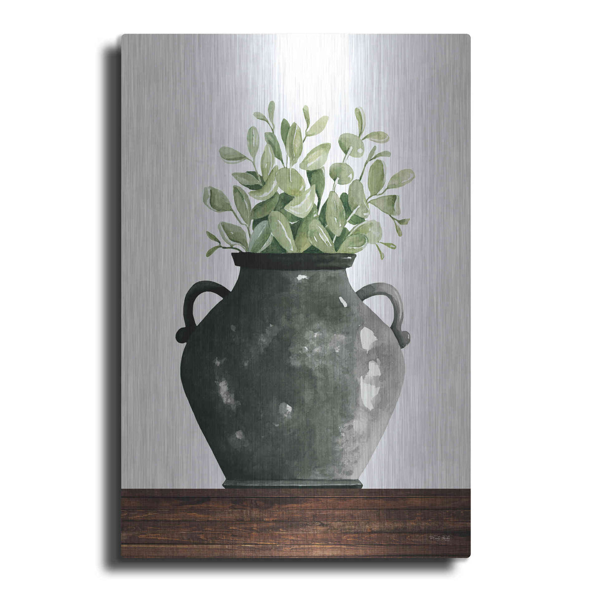 Luxe Metal Art 'Black Pot' by Cindy Jacobs, Metal Wall Art