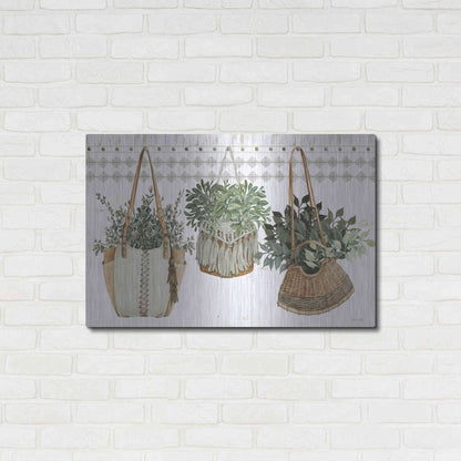 Luxe Metal Art 'Plant Purses' by Cindy Jacobs, Metal Wall Art,36x24