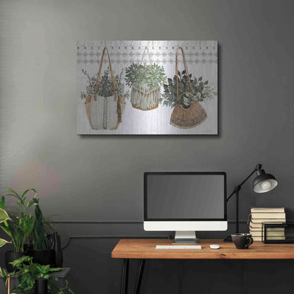 Luxe Metal Art 'Plant Purses' by Cindy Jacobs, Metal Wall Art,36x24