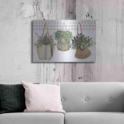 Luxe Metal Art 'Plant Purses' by Cindy Jacobs, Metal Wall Art,36x24