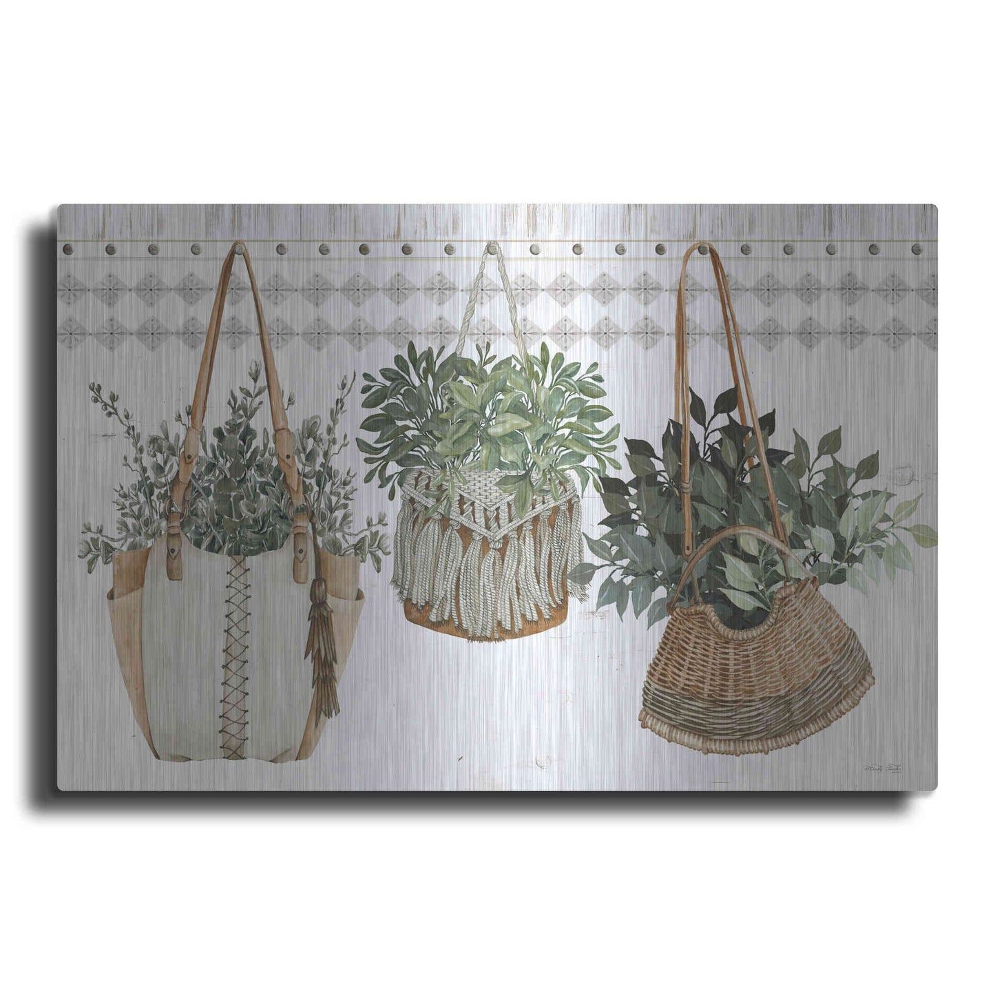 Luxe Metal Art 'Plant Purses' by Cindy Jacobs, Metal Wall Art