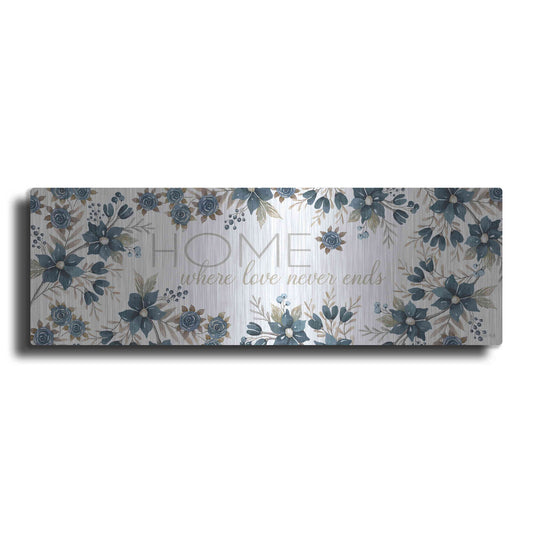 Luxe Metal Art 'HOME - Where Love Never Ends' by Cindy Jacobs, Metal Wall Art