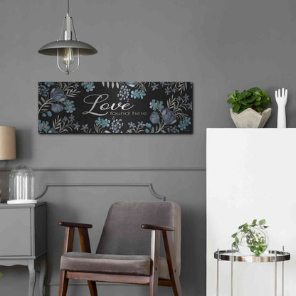Luxe Metal Art 'Love Found Here' by Cindy Jacobs, Metal Wall Art,36x12