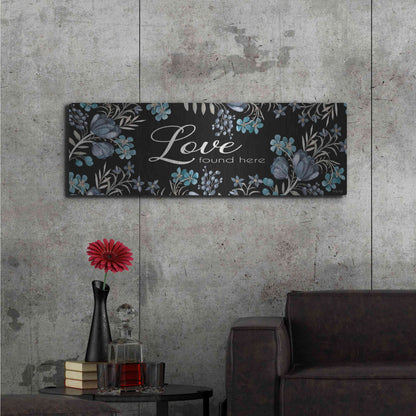 Luxe Metal Art 'Love Found Here' by Cindy Jacobs, Metal Wall Art,48x16