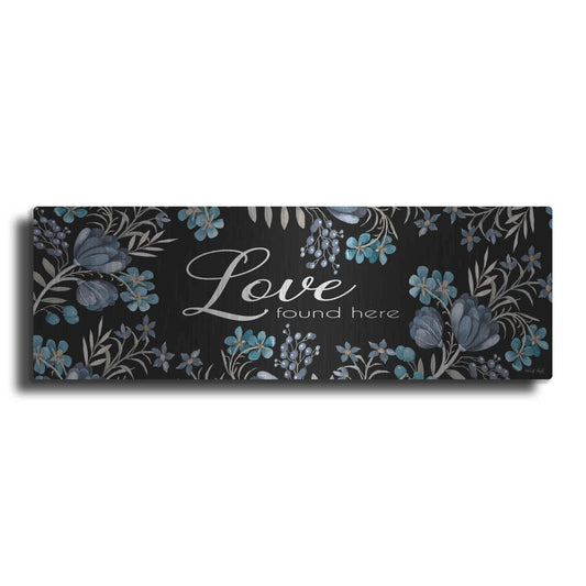 Luxe Metal Art 'Love Found Here' by Cindy Jacobs, Metal Wall Art