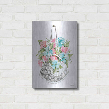 Luxe Metal Art 'Floral Pop III' by Cindy Jacobs, Metal Wall Art,16x24