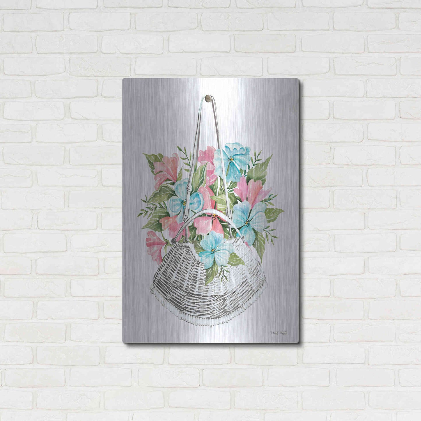 Luxe Metal Art 'Floral Pop III' by Cindy Jacobs, Metal Wall Art,24x36