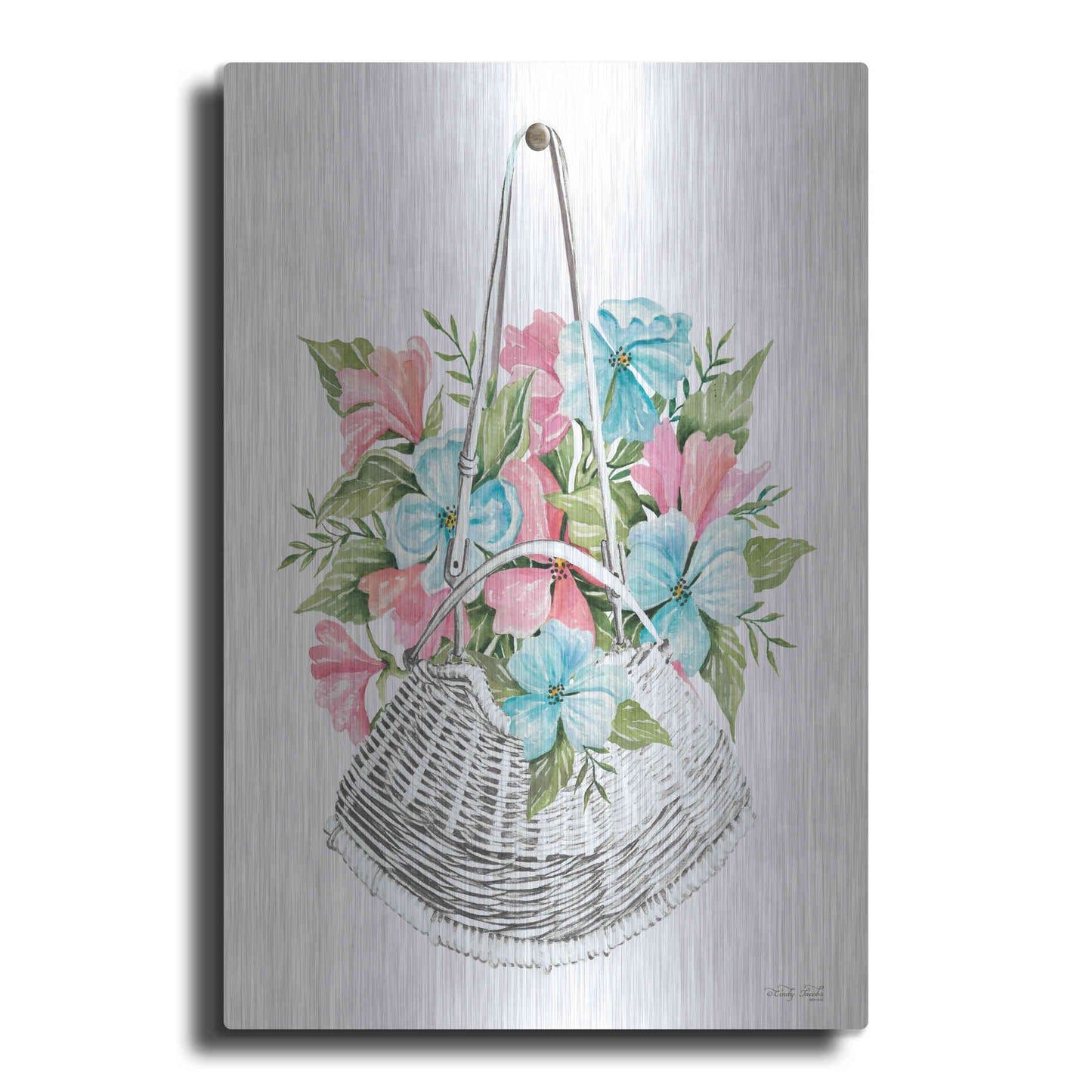 Luxe Metal Art 'Floral Pop III' by Cindy Jacobs, Metal Wall Art