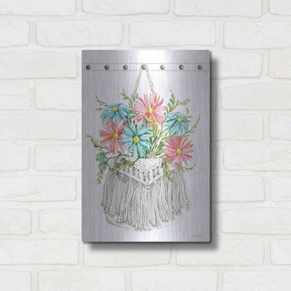 Luxe Metal Art 'Floral Pop IV' by Cindy Jacobs, Metal Wall Art,12x16