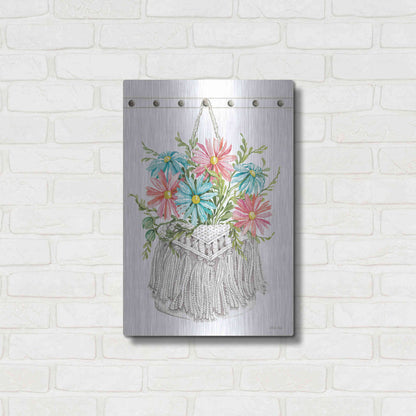 Luxe Metal Art 'Floral Pop IV' by Cindy Jacobs, Metal Wall Art,16x24