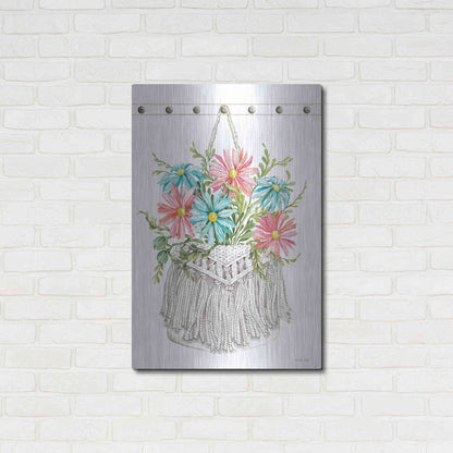 Luxe Metal Art 'Floral Pop IV' by Cindy Jacobs, Metal Wall Art,24x36