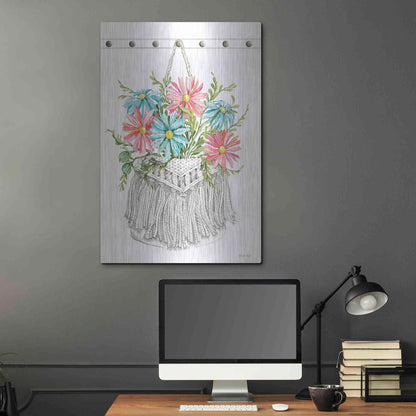 Luxe Metal Art 'Floral Pop IV' by Cindy Jacobs, Metal Wall Art,24x36