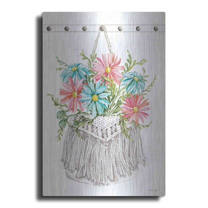 Luxe Metal Art 'Floral Pop IV' by Cindy Jacobs, Metal Wall Art