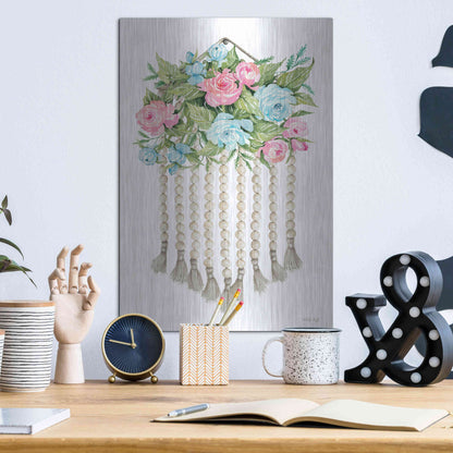 Luxe Metal Art 'Floral Pop V' by Cindy Jacobs, Metal Wall Art,12x16