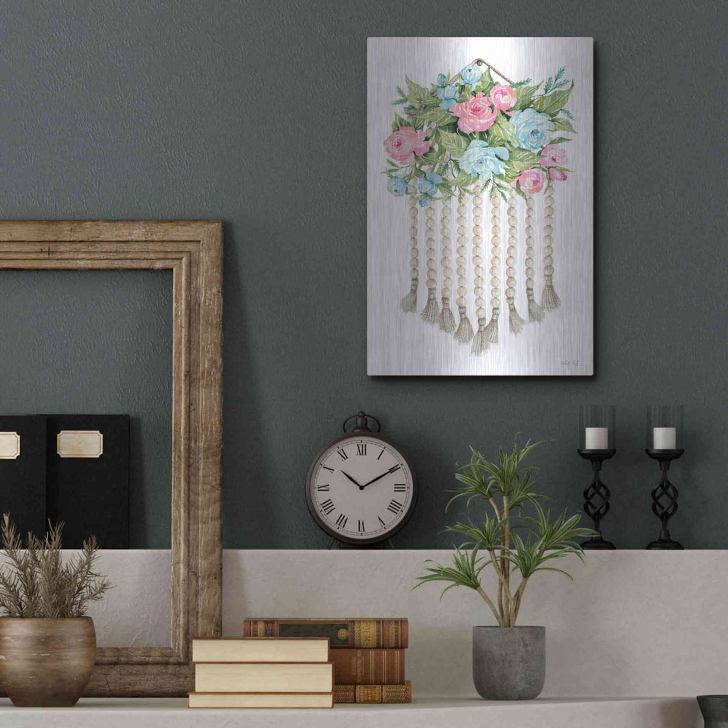 Luxe Metal Art 'Floral Pop V' by Cindy Jacobs, Metal Wall Art,12x16