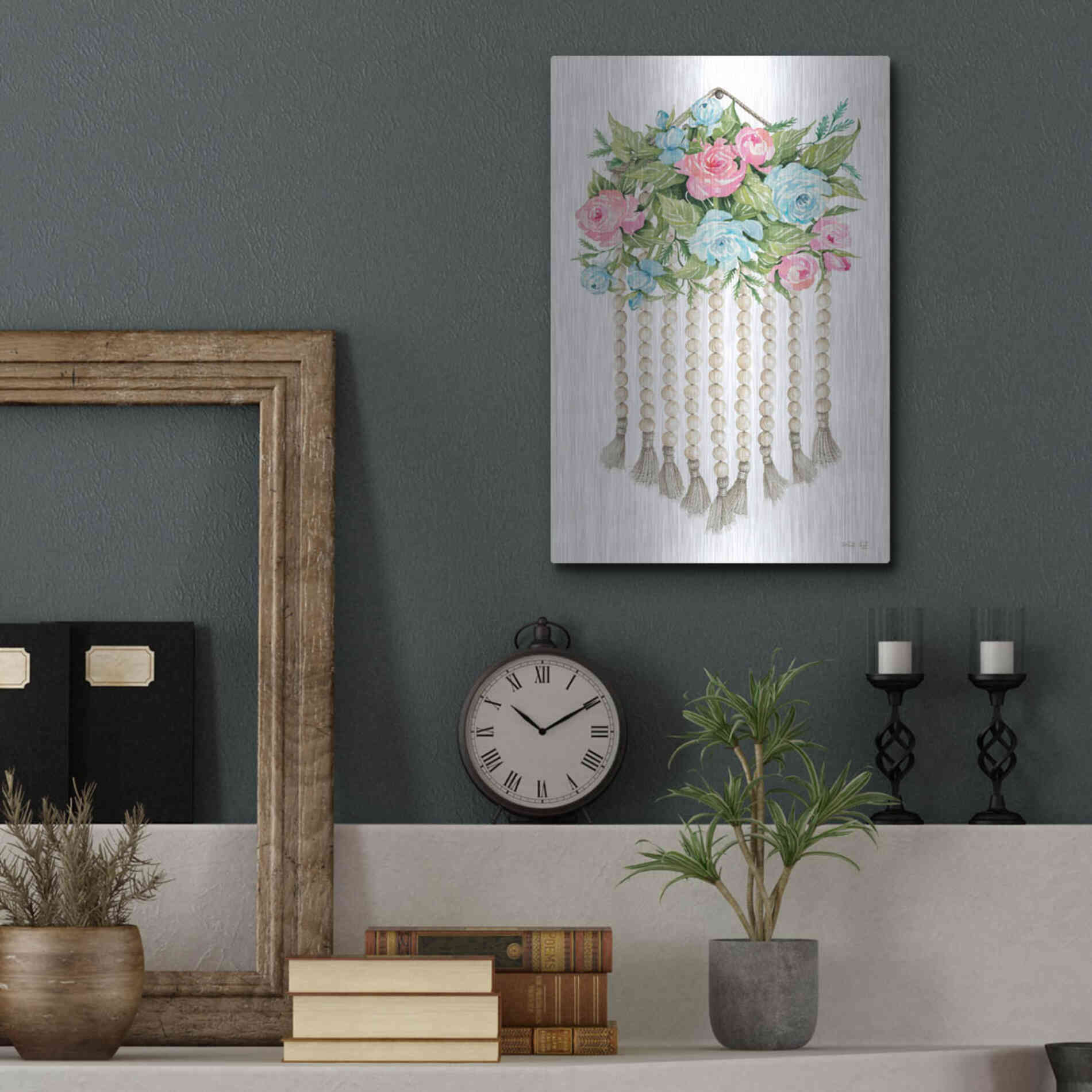 Luxe Metal Art 'Floral Pop V' by Cindy Jacobs, Metal Wall Art,12x16