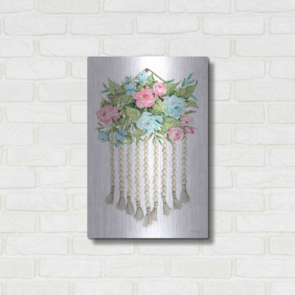 Luxe Metal Art 'Floral Pop V' by Cindy Jacobs, Metal Wall Art,16x24