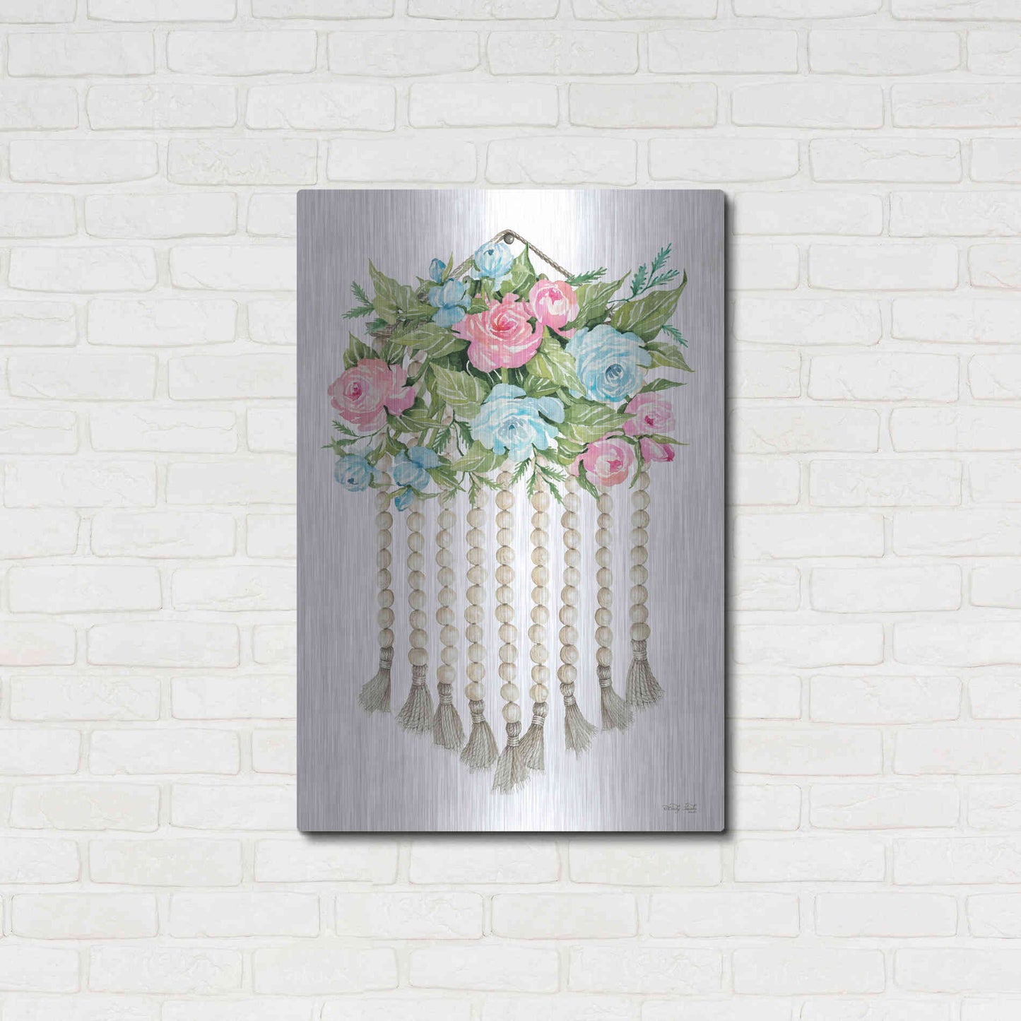 Luxe Metal Art 'Floral Pop V' by Cindy Jacobs, Metal Wall Art,24x36