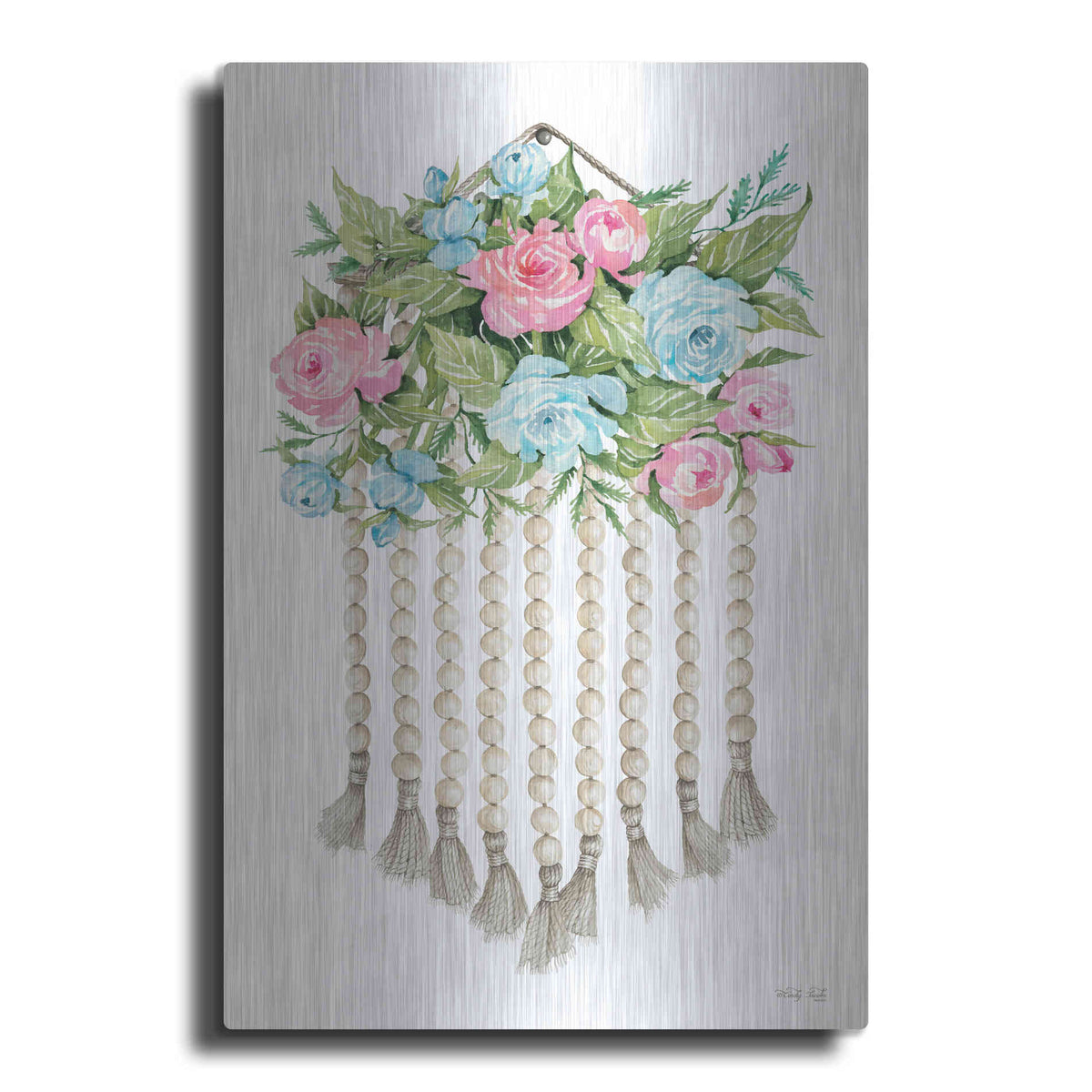 Luxe Metal Art 'Floral Pop V' by Cindy Jacobs, Metal Wall Art