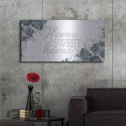 Luxe Metal Art 'Home Sweet Home 2' by Cindy Jacobs, Metal Wall Art,48x24