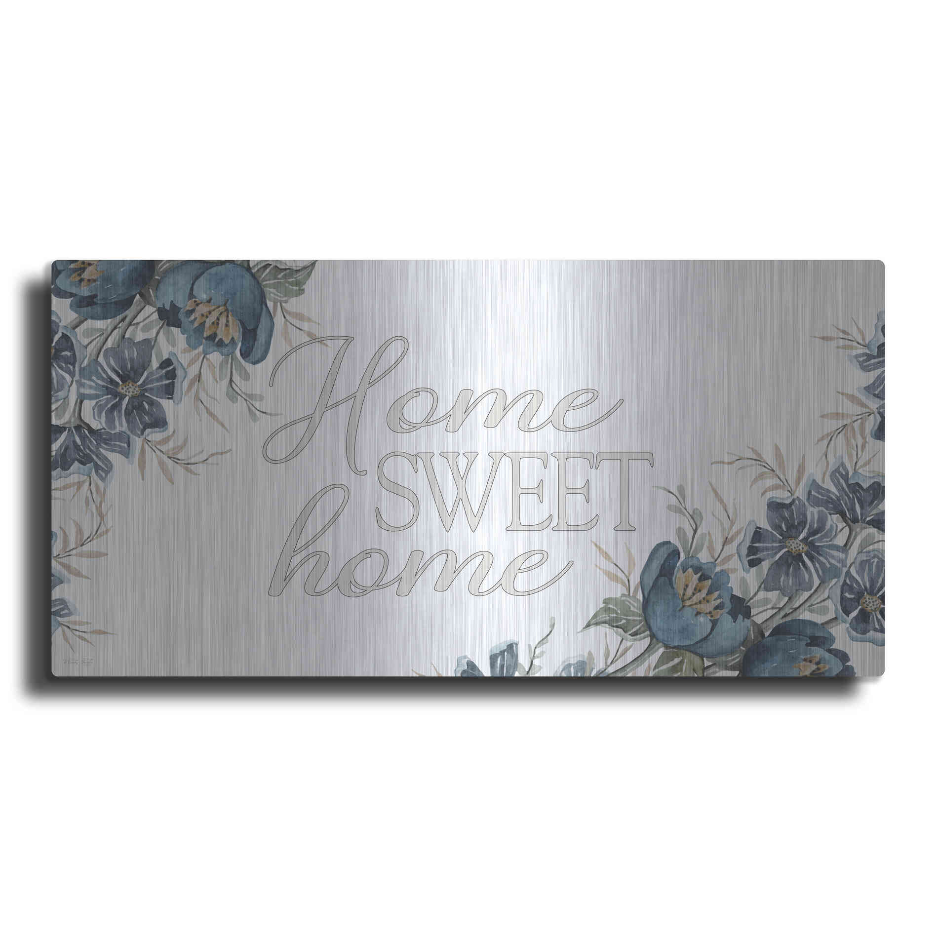Luxe Metal Art 'Home Sweet Home 2' by Cindy Jacobs, Metal Wall Art