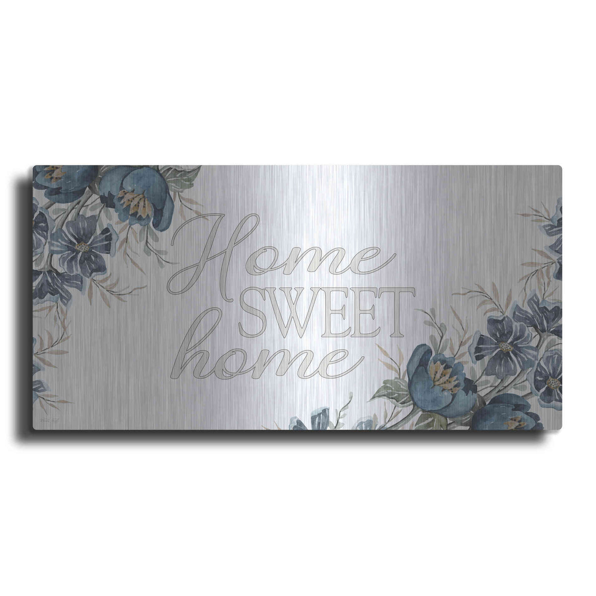Luxe Metal Art 'Home Sweet Home 2' by Cindy Jacobs, Metal Wall Art