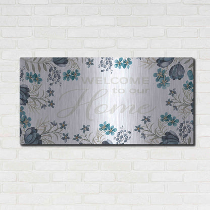 Luxe Metal Art 'Welcome to Our Home' by Cindy Jacobs, Metal Wall Art,48x24