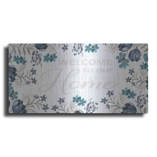 Luxe Metal Art 'Welcome to Our Home' by Cindy Jacobs, Metal Wall Art