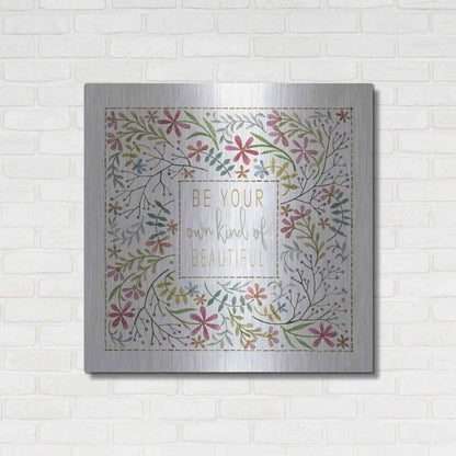 Luxe Metal Art 'Be Your Own Kind of Beautiful 2' by Cindy Jacobs, Metal Wall Art,36x36
