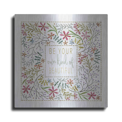 Luxe Metal Art 'Be Your Own Kind of Beautiful 2' by Cindy Jacobs, Metal Wall Art