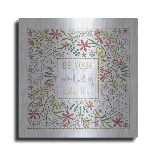 Luxe Metal Art 'Be Your Own Kind of Beautiful 2' by Cindy Jacobs, Metal Wall Art