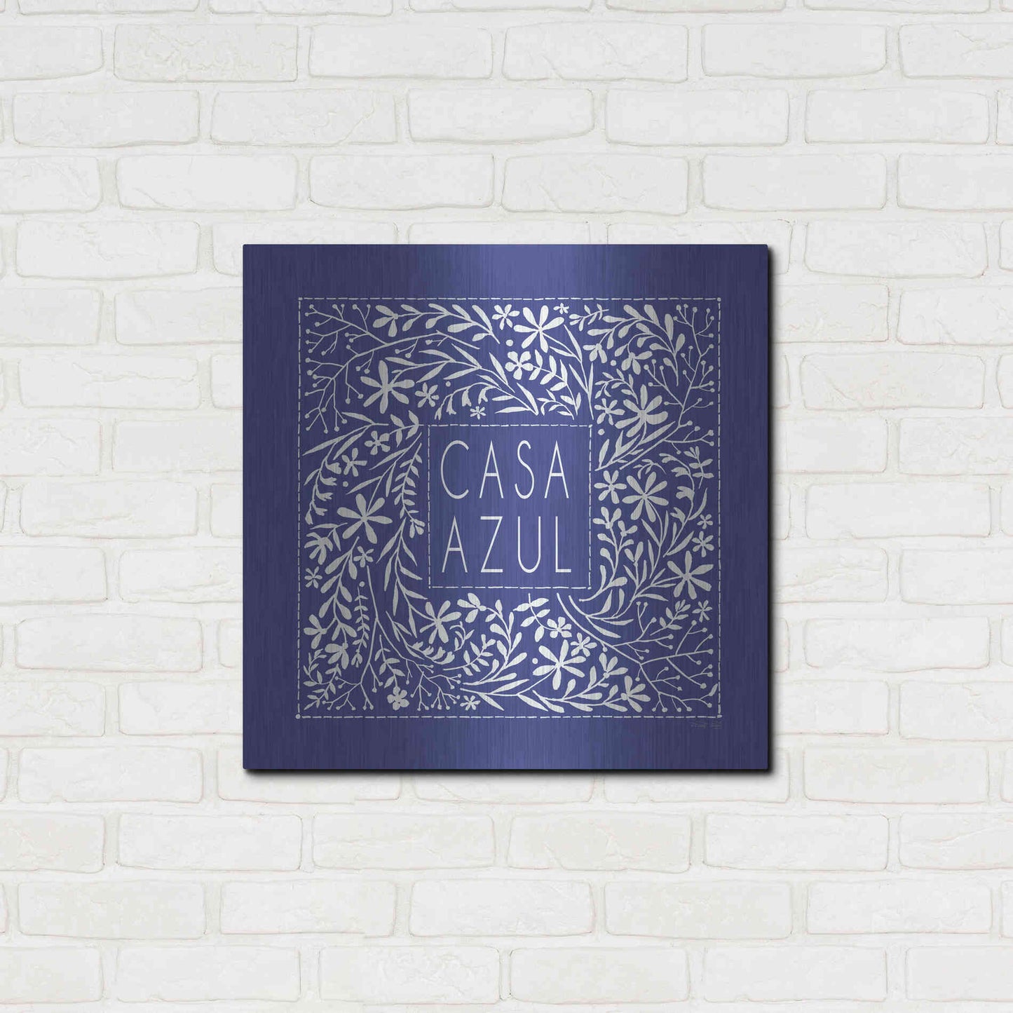 Luxe Metal Art 'Casa Azul' by Cindy Jacobs, Metal Wall Art,24x24