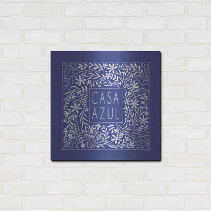 Luxe Metal Art 'Casa Azul' by Cindy Jacobs, Metal Wall Art,24x24