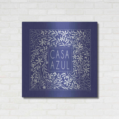 Luxe Metal Art 'Casa Azul' by Cindy Jacobs, Metal Wall Art,36x36