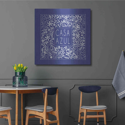 Luxe Metal Art 'Casa Azul' by Cindy Jacobs, Metal Wall Art,36x36